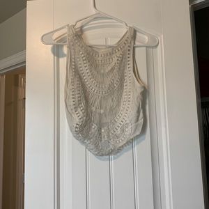 H&M Coachella collection white croptop